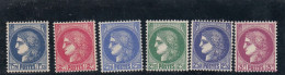France - Année 1938/41 - Neuf** - N°YT 372/76** - Type Cérès - Unused Stamps