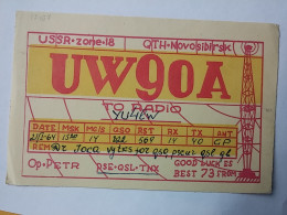 KOV 720-44 - RADIO AMATEUR, QSL CARD, NOVOSIBIRSK - Radio Amateur