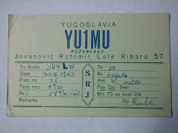 KOV 720-44 - RADIO AMATEUR, QSL CARD, POZAREVAC, SERBIA - Radio Amateur
