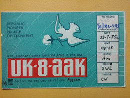 KOV 720-44 - RADIO AMATEUR, QSL CARD, TASHKENT UZBEK USSR - Radio Amateur