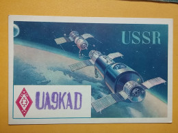 KOV 720-44 - RADIO AMATEUR, QSL CARD, Ussr, Cosmos, Spaceship Soyus 11 - Radio Amateur