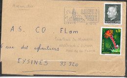 Anomalie Timbres De Monaco Oblitérés Avec Une Flamme Française à 62 Liévin Le 31-12-75 - Storia Postale