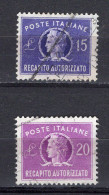 Y6193 - ITALIA RECAPITO Ss N°10/11 - ITALIE EXPRES Yv N°36/37 - Correo Urgente/neumático