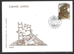 POLOGNE. N°2863 De 1986 Sur Enveloppe 1er Jour.  Légende Du Duc Popiel. - Contes, Fables & Légendes