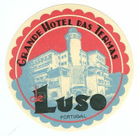 Portugal Etiquette Valise Hotel Termas Do Luso Luggage Label - Etiquetas De Hotel