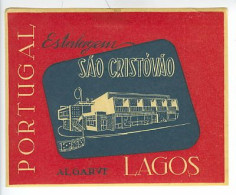 Portugal Wtiquette Valise Hotel São Cristovão Lagos Algarve Luggage Label - Etiquetas De Hotel