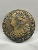 2 SOLS AU FAISCEAU 1793 AA METZ LOUIS XVI TYPE FRANCOIS / 32mm 22.77g - 1792-1804 First French Republic