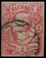 German State Sachsen/Saxony 1856 Michel Nr. 12  Used Stamp - Sachsen