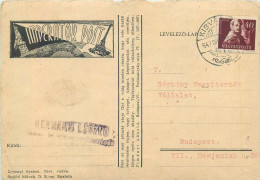 Hungary 1947 Imperator Postal Card - Cartas & Documentos