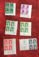 Timbres** 6 Coins Datés Sabine De Gandon:1981-1980-1978-1978-Marianne De Béquet 1979: -Liberté De Gandon France - 1970-1979