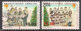 DK - Grönland  (2014)  Mi.Nr.  683 + 684  Gest. / Used  (9hd08)  MH / From Booklet - Oblitérés