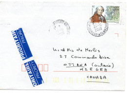 70859 - Frankreich - 2000 - 4,50F/€0,69 Duhamel Du Monceau EF A LpBf BIDART -> Ottawa, ON (Canada) - Cartas & Documentos