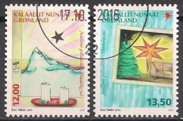 DK - Grönland  (2016)  Mi.Nr.  743 + 744  Gest. / Used  (9hd07)  MH / From Booklet - Used Stamps