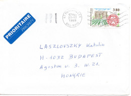 70862 - Frankreich - 1999 - 3,80F Jurade De St.Emilion EF A LpBf MERTZWILLER -> Ungarn - Storia Postale