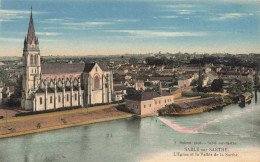 FRANCE - Sablé Sur Sarthe - L'Eglise Et La Vallée De La Sarthe - Colorisé - Carte Postale Ancienne - Sable Sur Sarthe