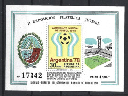 Argentina 1978 Philatelic Exhibition Rosario Worldcup Futball Vignette Cinderella MNH - Unused Stamps