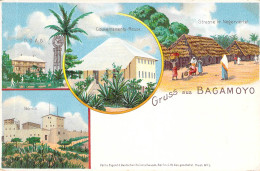 Gruss Aus Bagamoyo - Mehrbild Privatganzsache DOA Blanc - Ehemalige Dt. Kolonien
