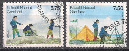 DK - Grönland  (2007)  Mi.Nr.  482 + 483  Gest. / Used  (9hd12) EUROPA   MH / From Booklet - Gebruikt
