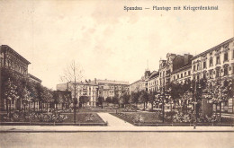 Berlin Spandau - Plantage Mit Kriegerdenkmal Gel.1927 - Spandau