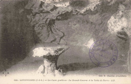 FRANCE - Savonnières - Les Caves Gouttières - La Grande Caverne Et La Table De Pierre - Carte Postale Ancienne - Sonstige & Ohne Zuordnung
