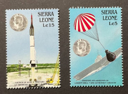 SIERRA LEONE 1988 - Mi 1123 + 1124 - ESPACE SPACE FUSEE SHEPARD GRISSOM - Estados Unidos