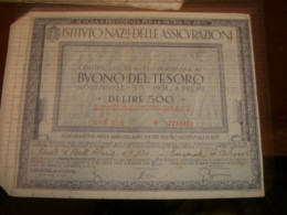 CERTIFICATO DI SOTTOSCRIZIONE BUONI DEL TESORO 1951 - Banque & Assurance