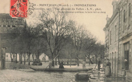 Montjean * Inondations Décembre 1910 , Vue Générale Du Vallon * Place Village Villageois Crue - Autres & Non Classés