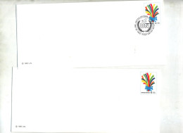 Lettre Entiere 22 C Arc Couleur Neuf Fdc - Covers & Documents