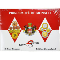 Monaco, Rainier III, Coffret 1c. à 2€, 2001, Monnaie De Paris, BU, FDC - Monaco