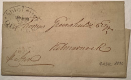 Canada 1813 QUEBEC SHIP LETTER Stampless Entire Letter>Kilmarnock, Scotland GB  (mail Cover Poste Maritime - ...-1851 Prefilatelia