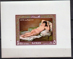 AJMAN Peinture, Nus, Nu, Goya. Michel BF 119 ** MNH - Desnudos