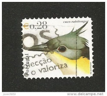 N° 2554 Oiseaux-Auto-adhésif Coucou Geai  Oblitéré Timbre  Portugal 2002 - Used Stamps