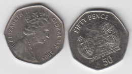 Gibraltar 50p Coin Capture Of Gibraltar 2005 (Small Format) Circulated - Gibilterra