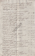 Manuscript 18e Eeuw: Beerlegem/Zwalm 1791 (V2722) - Manuskripte