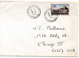 70889 - Frankreich - 1970 - 0,80F Salines De Chaux EF A Bf ST GENES CHAMPANELLE -> Chicago, IL (USA) - Cartas & Documentos