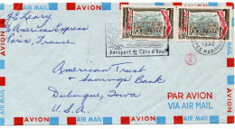 70891 - Frankreich - 1960 - 2@0,50F La Bourboule A LpBf NICE - ... -> Dubuque, IA (USA) - Lettres & Documents