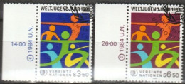 UNO Wien 1984 MiNr.45-46 O Gest. Internationales Jahr Der Jugend ( 2223) - Gebraucht