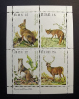 Ireland - Irelande - Eire 1980 - Y & T  N° 424 / 427  (4 Val.) Fauna Wild Animals  -  MNH - Postfris - Blocks & Sheetlets