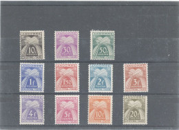 ANDORRE FRANÇAIS - TAXES N° 21 / 31  N* - - Unused Stamps