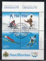 REPUBBLICA DI SAN MARINO 1994 GIOCHI OLIMPICI INVERNALI WINTER OLYMPIC GAMES LILLEHAMMER BLOCCO SERIE BLOCK USATO USED - Usati