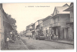 CPA Guyane Cayenne La Rue Christophe Colomb - Cayenne