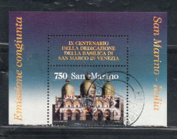 REPUBBLICA DI SAN MARINO 1994 BASILICA DI S. SAN MARCO A VENEZIA IN VENICE LIRE 750 USATO USED OBLITERE' - Used Stamps