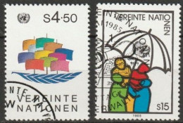 UNO Wien 1985 MiNr.49 - 50 Gest.  ( 2288 ) - Gebruikt