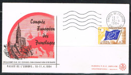 EUR L42 - FRANCE Service N° 27 Sur FDC Congrès Européen Des Jumelages 1964 - Storia Postale