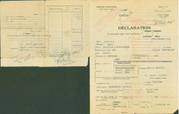 Guerre 40 Centre Départemental De Libération Des Pyrénes Orientales De Prisonniers De Guerre Document & Indemnités - 2. Weltkrieg 1939-1945