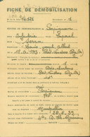 Guerre 40 Fiche De Démobilisation Prisonnier Au Stalag VIIB Memmingen Munich Centre Démobilisation Perpignan - Oorlog 1939-45