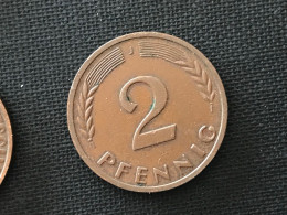 Münze Münzen Umlaufmünze Deutschland BRD 2 Pfennig 1966 Münzzeichen J - 2 Pfennig