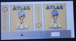 Rare Paquet De Cigarettes Non-plié ATLAS Homme Globe Trèfle - Sonstige & Ohne Zuordnung