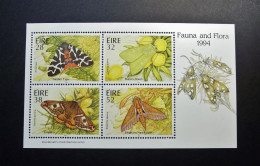 Ireland - Irelande - Eire 1994 - Y&T  N° 864 / 867 ( 4 Val.) Fauna - Papillon - Butterflies - MNH - Postfris - Hojas Y Bloques