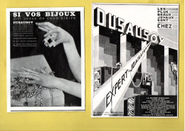 2 PUBLICITÉS . BIJOUX DUSAUSOY . EXPERT JOAILLIER - Réf. N°976F - - Other & Unclassified